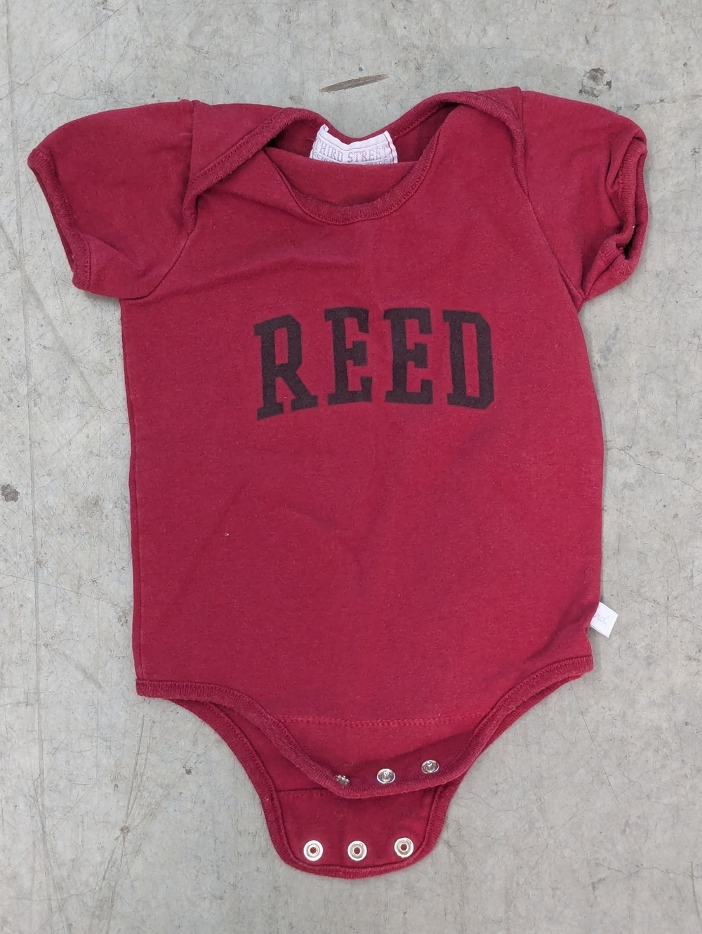 Reed College Maroon Baby Onesie